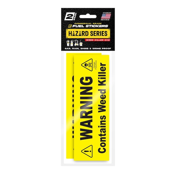 Fuel Stickers Weed Killer Sticker, Warning Label: Pump Sprayer, Commercial Sprayer: Hvy-Dty, 6''x2'', 2PK Z-6X2WDK-2PK - main